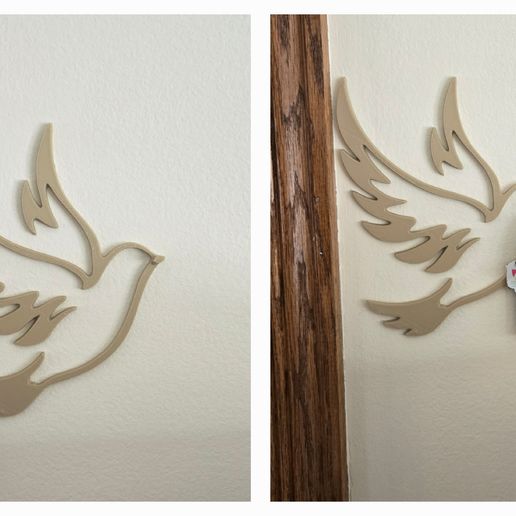 Dove Key Hook/ Dove Wall Art 3D model