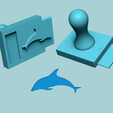 s11-0.png Stamp 11 - Dolphin - Fondant Decoration Maker Toy