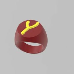 Bague-Y.jpg STL file Ring letter Y・3D printing idea to download