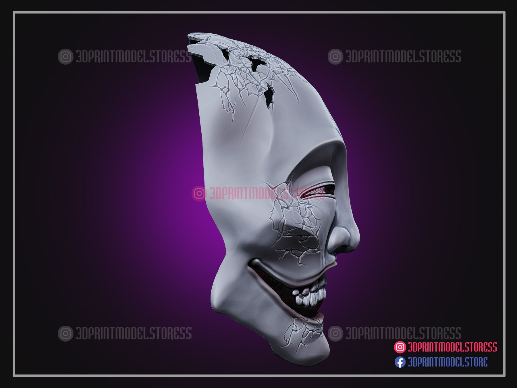 Ce TUTTE @ IDPRINTMODELSTORE Fichier 3D Masque Tokyo Ghostwire - Yaseotoko Cosplay Halloween・Plan à imprimer en 3D à télécharger, 3DPrintModelStoreSS