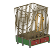 bird_cage-01 v30-09.png House Style Economy bird cage for finches, canaries, parakeets and other small birds 3d print cnc