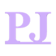 PJ_Inlay.STL PJ LED illuminated letters