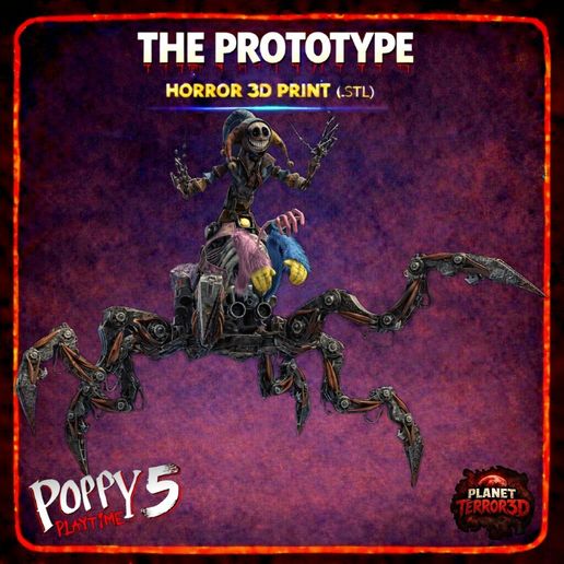 The Prototype (Pose 2) - Poppy Playtime 5 Inspired 3D Printable Model (STL) / El Prototipo (Pose 2) - Versión Inspirada en Poppy Playtime 5 Modelo 3D Imprimible (STL)