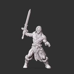 ZBrush-ScreenGrab14_0005_Arrière-plan-copie-8.jpg Archivo STL Bárbaro - Escala 35 mm・Diseño de impresora 3D para descargar