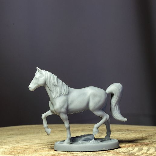 2.jpg Horse Pack for D&D, Tabletop Games and Collectors. 3 Poses Gallop, Trot and Rearing, bases included 32mm scale.