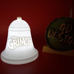 IMG_20230913_191926384.jpg Fichier STL Le Grinch Cloche de Noël ORNAMENT TEALIGHT・Modèle à télécharger et à imprimer en 3D