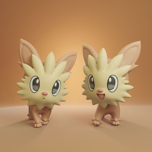 lillipup-render.jpg Archivo STL Pokemon - Lillipup, Herdier y Stoutland con 2 poses・Modelo para descargar y imprimir en 3D, Fontoura3D