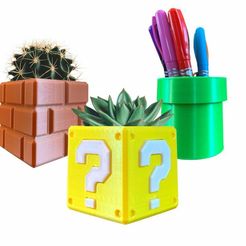 MACETAS-PORTA-LÁPICES-3.jpg STL-Datei SUPER MARIO BROS TÖPFE TÖPFE・3D-Druck-Idee zum Herunterladen