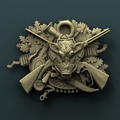 924. Panno.jpg Archivo STL gratis Jabalí・Plan imprimible en 3D para descargar