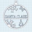 SANTA-BALL.jpg CHRISTMAS TREE ORNAMENT WITH THE WORD "SANTA CLAUS". CHRISTMAS TREE ORNAMENT WITH THE WORD "SANTA CLAUS".