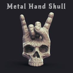 1.jpg OBJ file Metal Hand Skull・3D printable model to download
