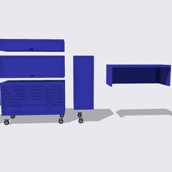 Tool-box-3.jpeg Archivo STL Caja de herramientas para tienda Diorama SnapOn Matco Style con Hutch y armarios・Diseño de impresora 3D para descargar