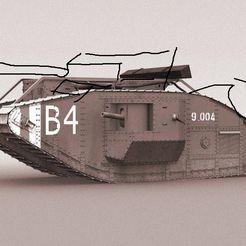 british-mk-iv-tank-3d-model_D.jpg No.231 pattern heavy battle tonk SIGILITE for  GAMES Solar shovel man but noninside