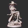 wip38.jpg Black clover - vanessa anoteca 3d print statue - witch figure