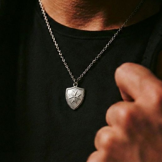 Maltese Cross Shield Pendant