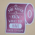 20240125_160723.jpg You never know what you have till its gone toilet paper roll Funny wall sign, Dual extruder, Home decor, Bathroom sign