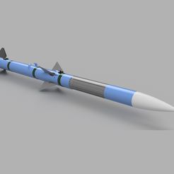 AIM-12-Amraam.jpg STL file [1:1] AIM-120 Amraam missile・Model to download and 3D print