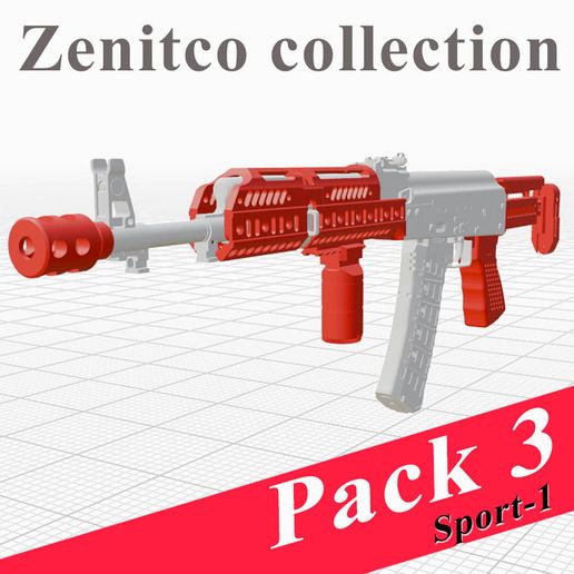 Zenitco collection airsoft Sport kit:  Pack 3 3D model