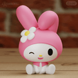 mymelody07.png My Melody 3 models Easy Print Hello Kitty Sanrio