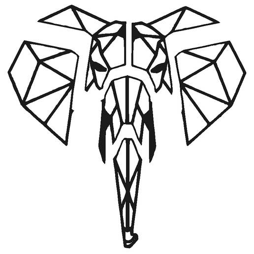 Elephant Wall Art (6 parts) - 3D model önizlemesi