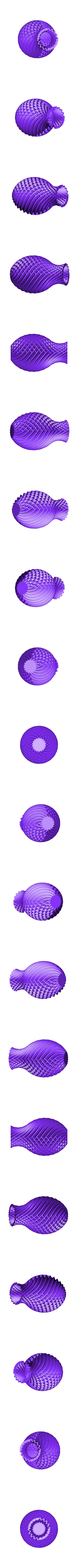 Two Face Cross-Cut Spiral Vase.stl Vase Collection
