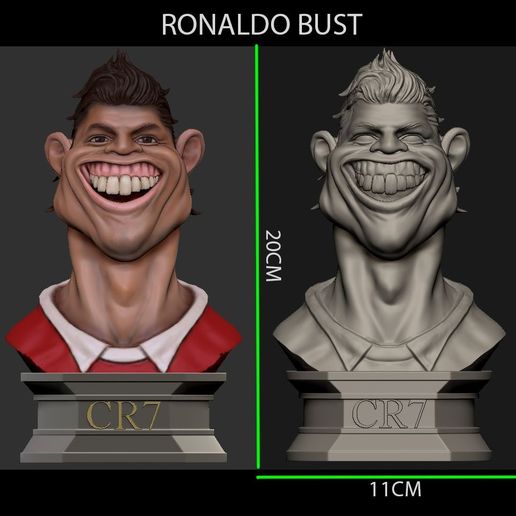 SAD.jpg OBJ file Ronaldo Bust・3D printable model to download, Bstar3Dart