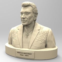 untitled.jpg Download STL file JOHNNY HALLYDAY 2nd version • 3D print model, thierry3D