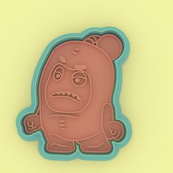 16.jpg Файл STL Резак для печенья Jeff Oddbods - Резак для печенья Jeff Oddbods・Идея 3D-печати для скачивания