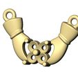 Small-square-cluster-Holding-hands-hug-diamond-pendant-charm-05.jpg Racimo de diamantes cuadrados de la mano colgante modelo de impresión 3D