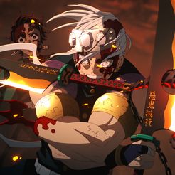 1210577.jpg STL file Tengen Uzui Dual Nichirin Cleavers sword - DemonSlayer・3D print model to download