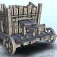 5.jpg Wooden cart on wheels with barrels 1 - Hobbit Dark Age Medieval terrain