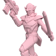Elf-Clown-Pose-close-up.png Doom Buffoon Space Elf Clown: Unique 3D Printable Miniature for Tabletop Gaming