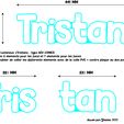 TRISTAN-2-COTES.jpg Tristan , Luminous First Name, Lighting Led, Name Sign