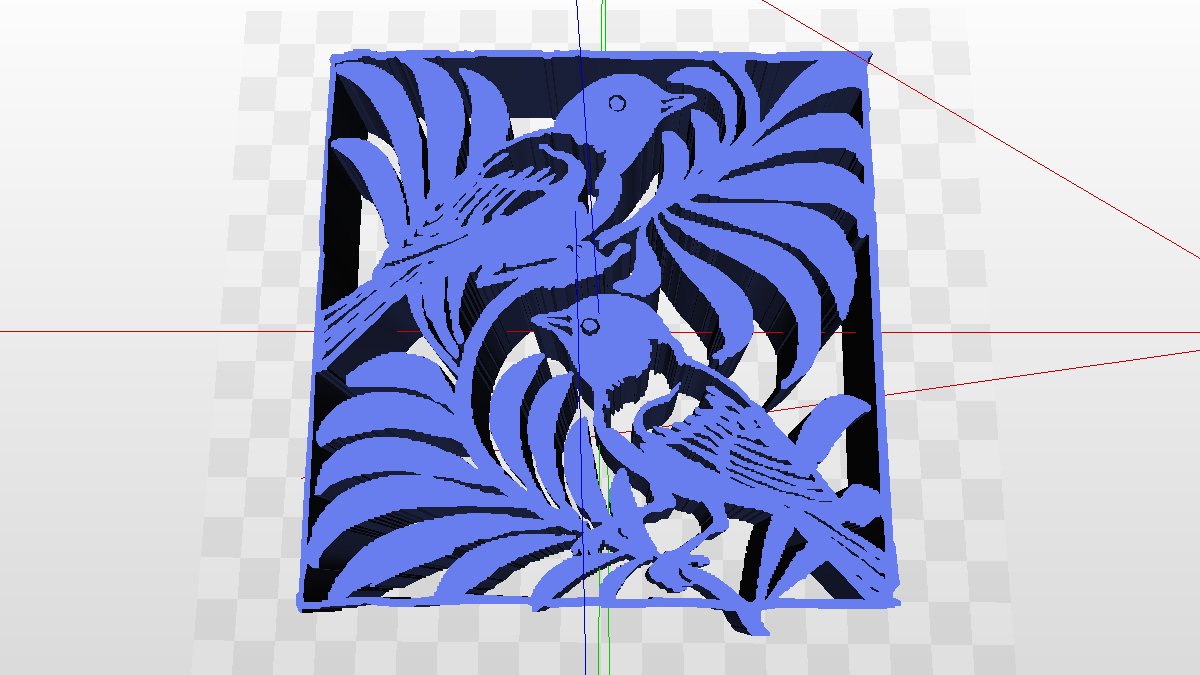 STL file Birds Tropical Square Frame Art・3D printing idea to download・Cults