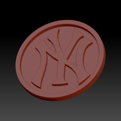 NY-01.jpg Archivo STL gratis Medallón NY・Modelo para descargar y imprimir en 3D