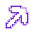 Pickaxe.stl Cortador de galletas Minecraft Pickaxe