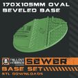 T7OX1IO5MM OVAL BEVELED BASE StL Sea eet Sewer Themed 28mm Scale Base Collection