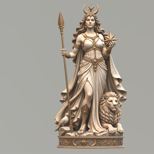 Astarte STL | Ancient Goddess 3D Printable Statue