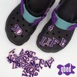 SPOOKY-LETTERS-CROC-CHARMS-3D-PRINTABLE-by-qbed-6.jpg 🐊 ALPHABET CROC CHARMS [SPOOKY LETTERS]