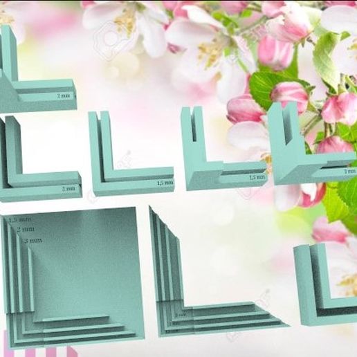 SET x 2 GUIDES for bookbinding, cartoning and scrapbooking 3D model