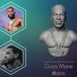 01.jpg Gucci Mane Bust 3D print model
