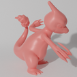 charmeleon 1.png STL file Charmander evolution pack (9 models, 3 positions each evolution)・3D print design to download