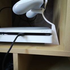 IMG_20190310_115030.jpg STL file Ps4 slim foot and dualshock stand・3D print object to download