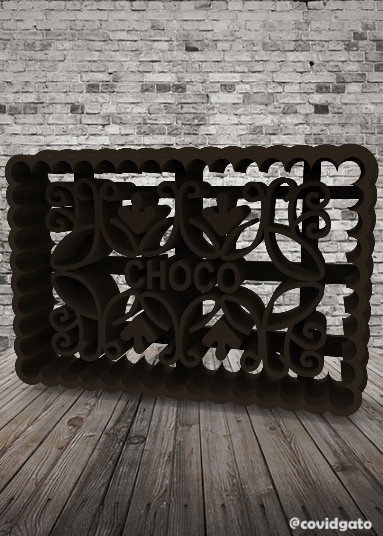 untitled.127.jpg Fichier STL gratuit Chocolines - Coupe-biscuits - CHOCO・Design pour imprimante 3D à télécharger, covidgato