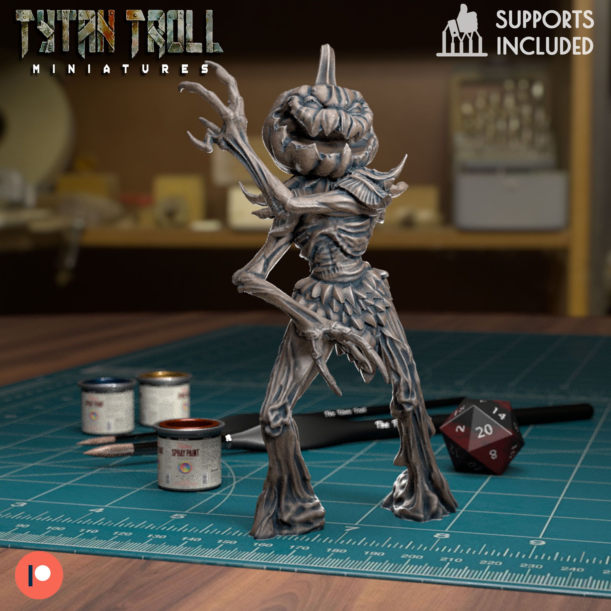 PumpKinScarecrow.jpg STL file Scarecrow pack - [Pre-Supported]・3D printer model to download, TytanTroll_Miniatures