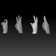 3X6.jpg HAND SIGN LANGUAGE ALPHABET U V W X