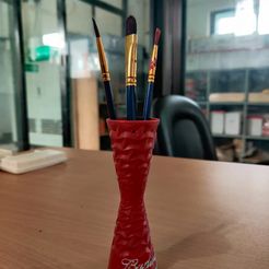 WeChat-Image_20221207135853.jpg Free STL file Pen /Brush Holder・3D printing template to download