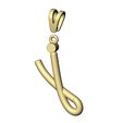 J-lower-case-wire-3d-letter-pendant-charm-08.jpg J Buchstabe anfängliche 3d Kleinbuchstaben Draht Anhänger Charme Bügel 3D-Druck Modell