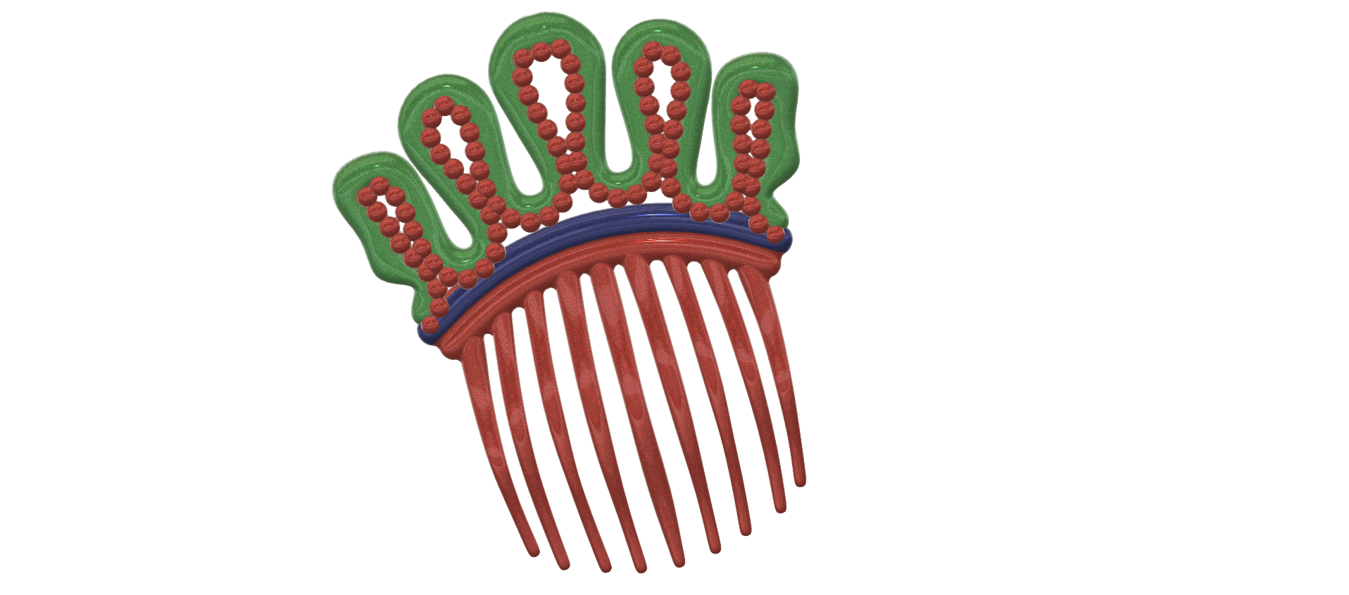 Hair-comb-11-v4-02.png Fichier 3MF FRENCH PLEAT HAIR COMB Multi purpose Female Style Braiding Tool Hair styling roller braid accessories for girl headdress weaving fbh-11A 3d print cnc・Objet pour impression 3D à télécharger, Dzusto