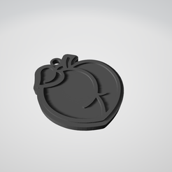 Peach-ass.png Archivo STL Llavero Culo de melocotón・Objeto de impresión 3D para descargar